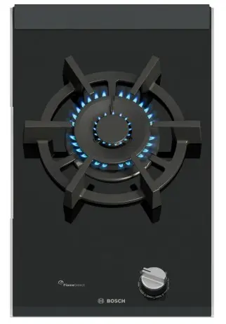 Bosch Serie 8 PRA3A6I10 Hob Black Built-In 30 Cm Gas 1 Zone(S)