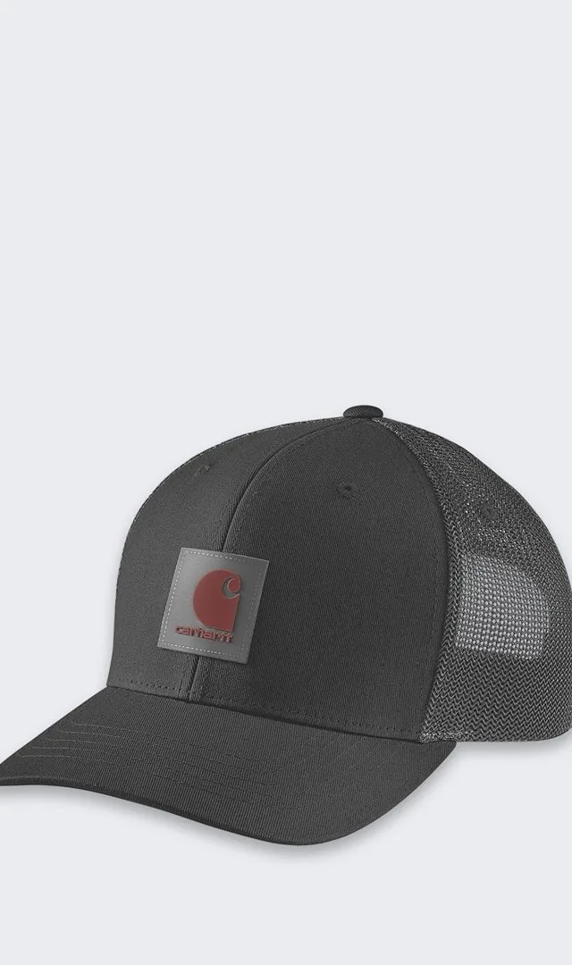Carhartt Twill Mesh-Back Logo Patch Cap - black