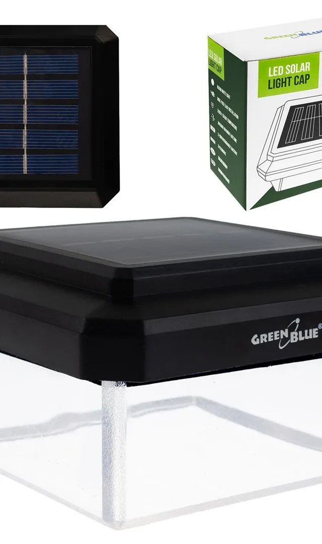 GreenBlue Solar LED Post Light 100x100mm Envelope-Shaped Canopy 3200K GB128 WW