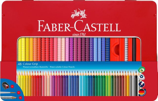 Colour Grip 2001 Pencils 48 Pcs Metal Box