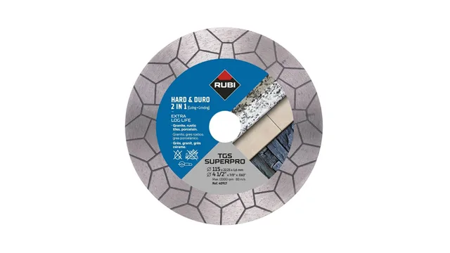RUBI DIAMOND BLADE TGS 125 SUPERPRO FOR CUTTING AND GRINDING 2in1