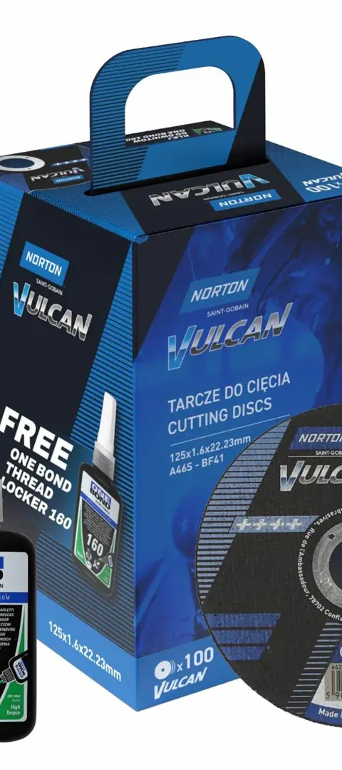 NORTON TARCZA.VULCAN 125 X 1 6 /100szt. KLEJ ONE BOND