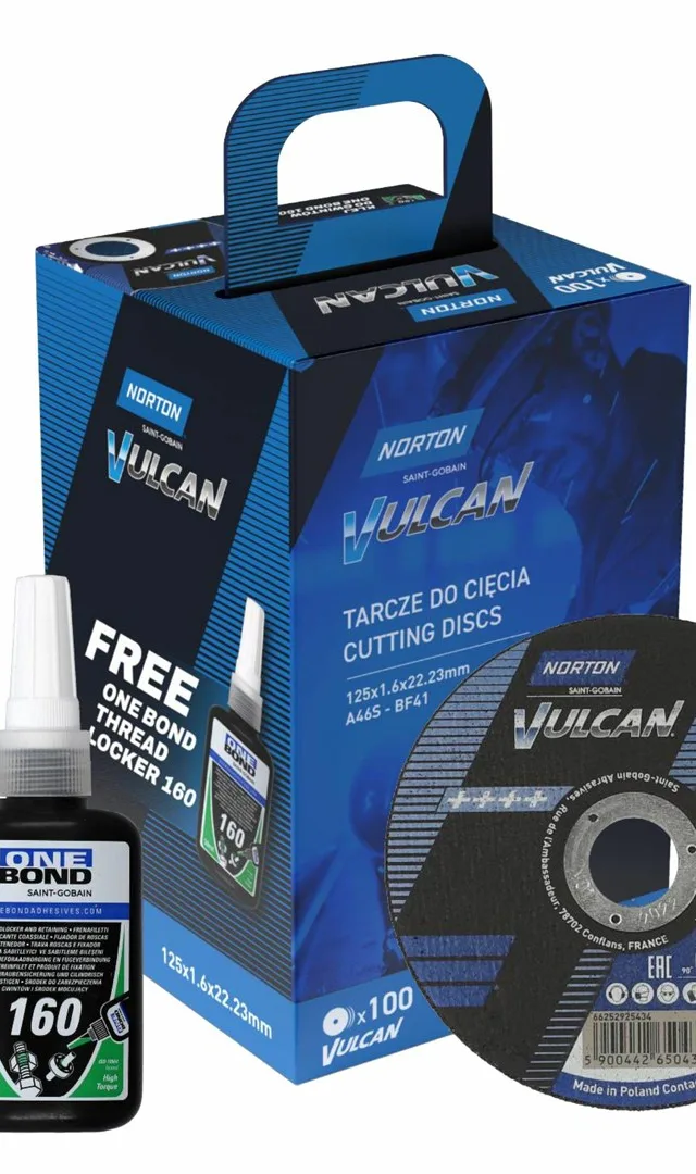 NORTON TARCZA.VULCAN 125 X 1 6 /100szt. KLEJ ONE BOND