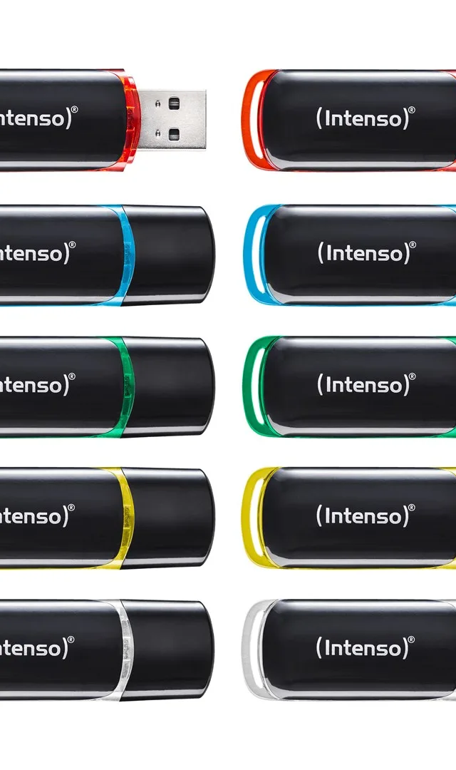 Intenso 3511551 USB flash drive 4 GB USB Type-A 2.0 Black, Red, Green, Transparent, Yellow, Blue
