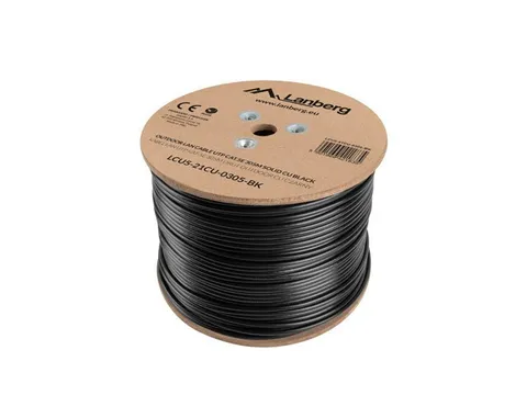 Lanberg LCU5-21CU-0305-BK networking cable Black 305 m Cat5e U/UTP (UTP)