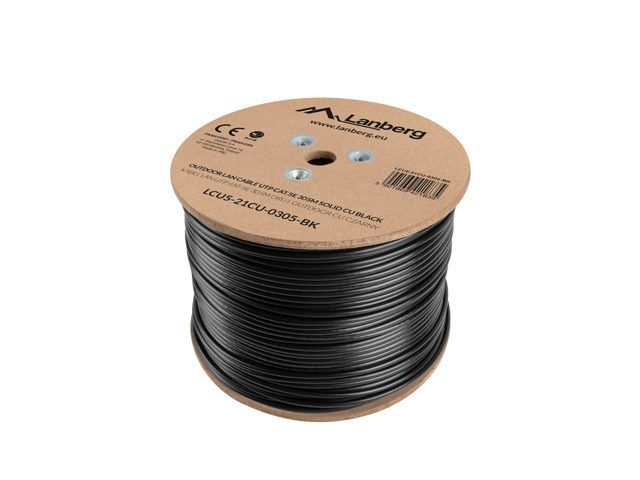 Lanberg LCU5-21CU-0305-BK networking cable Black 305 m Cat5e U/UTP (UTP)