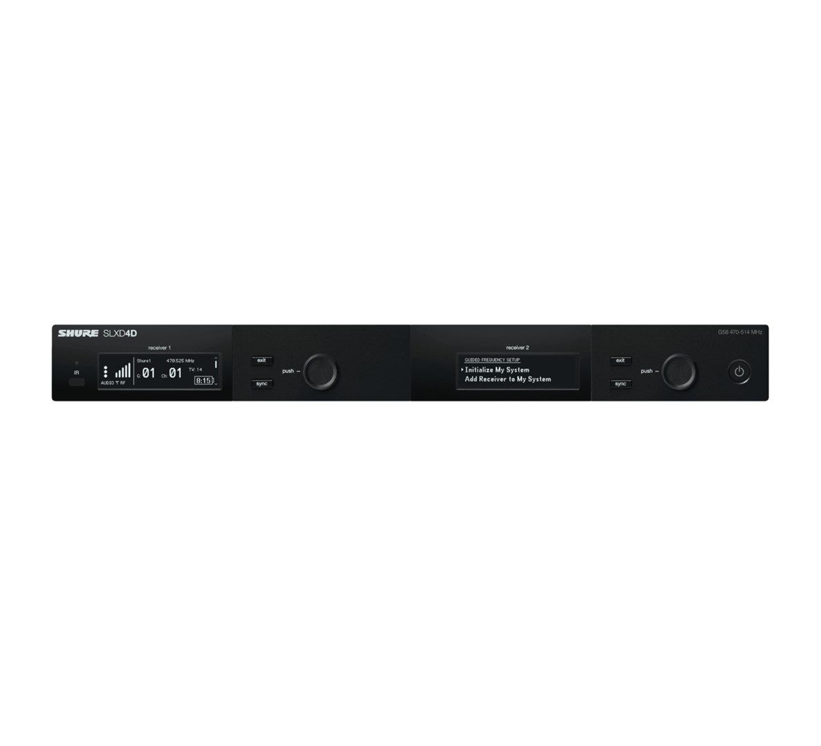 Shure SLXD4DE-G59 - Wireless Microphone Receiver 470 - 514 MHz