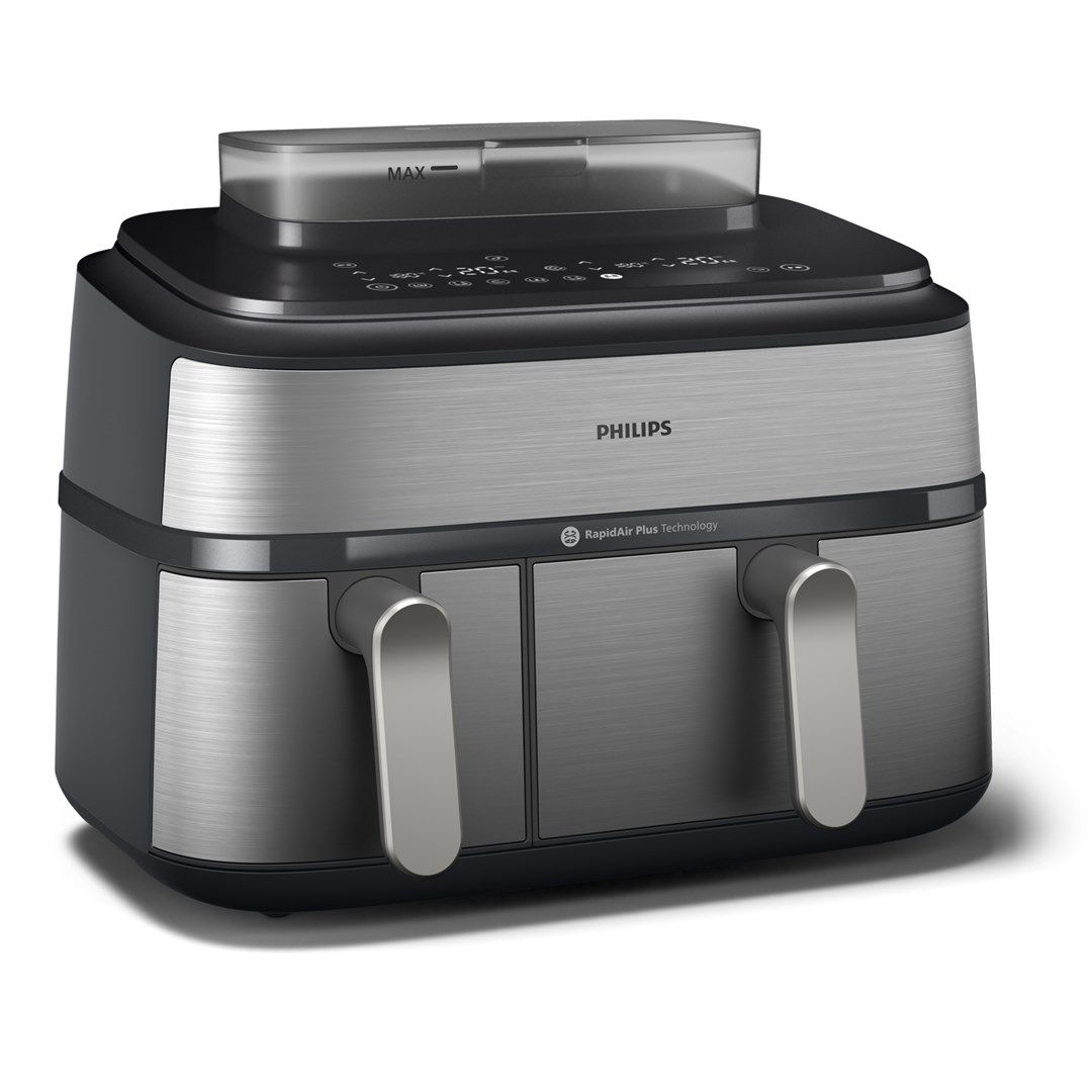 Philips 5000 series NA555/00 fryer Double 9 L Stand-alone 2750 W Hot air fryer Silver