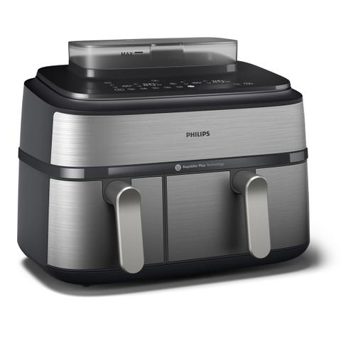 Philips 5000 series NA555/00 fryer Double 9 L Stand-alone 2750 W Hot air fryer Silver