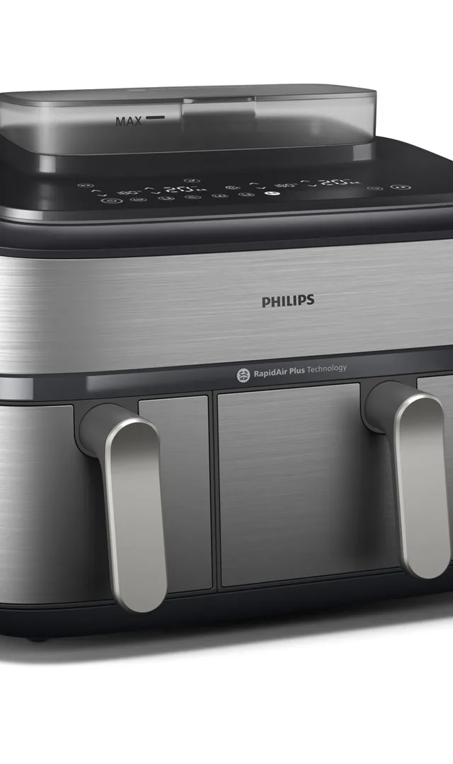 Philips 5000 series NA555/00 fryer Double 9 L Stand-alone 2750 W Hot air fryer Silver