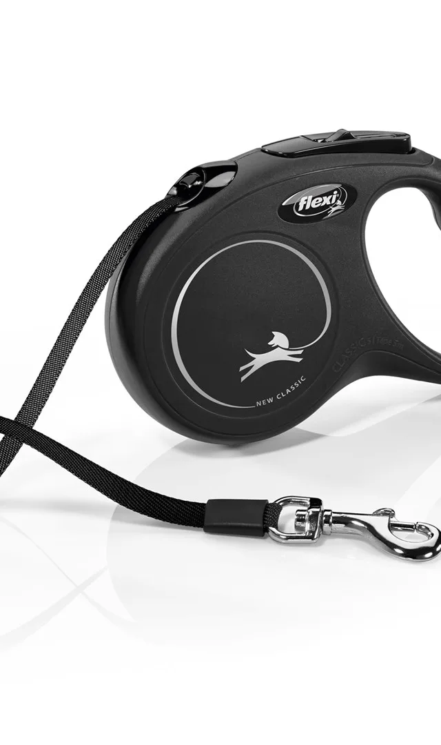 Flexi New CLASSIC 5 M Black Dog Retractable Lead