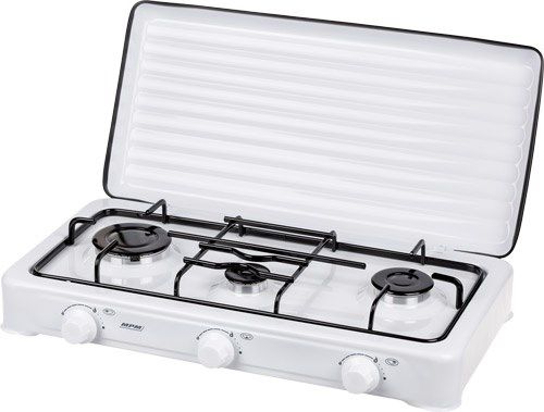 MPM KN-03/1K White Countertop 60 Cm Gas 3 Zone(S)