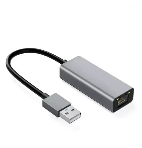 Adapter Aluminiowy RJ45 Do USB Typ-A 10/100/1000 Mb/S