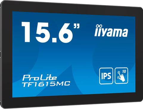iiyama ProLite TF1615MC-B1 computer monitor 39.6 cm (15.6") 1920 x 1080 pixels Full HD Touchscreen Black