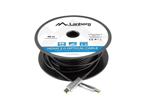 Lanberg CA-HDMI-20FB-0400-BK HDMI cable 40 m HDMI Type A (Standard) Black, Silver