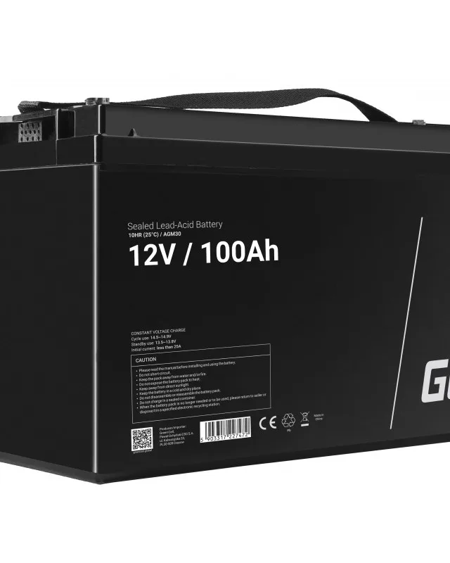 Green Cell AGM30 vehicle battery Sealed Lead Acid (VRLA) 100 Ah 12 V Marine / Leisure