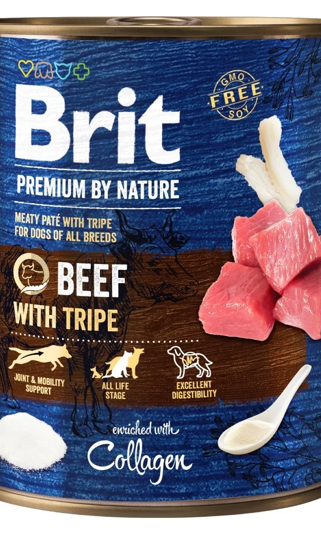 BRIT Premium By Nature Beef With Tripe - Wet Dog Food - 800 G