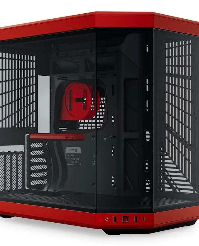 HYTE Y70 Midi Tower Black, Red