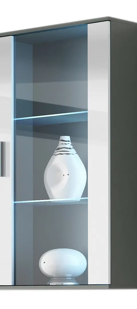 Cama Hanging Display Cabinet SOHO Grey/White Gloss