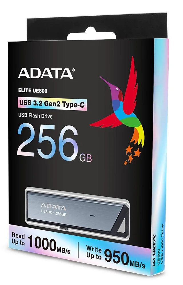 ADATA UE800 USB flash drive 256 GB USB Type-C 3.2 Gen 2 (3.1 Gen 2) Silver