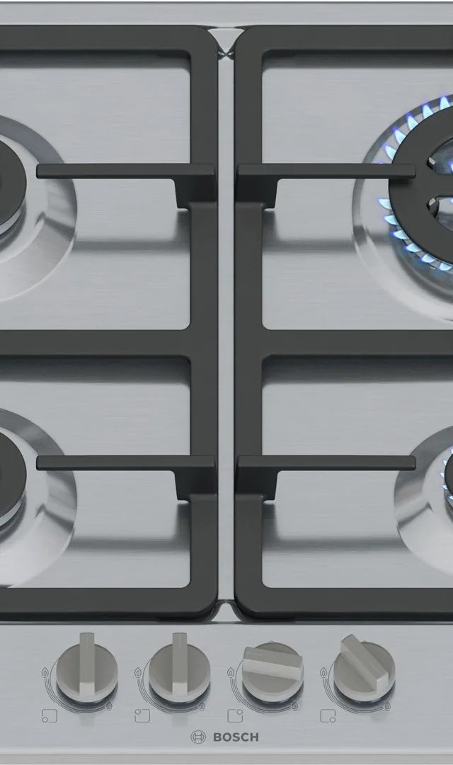 Bosch Serie 4 PGH6B5K90 Hob Stainless Steel Built-In 60 Cm Gas 4 Zone(S)