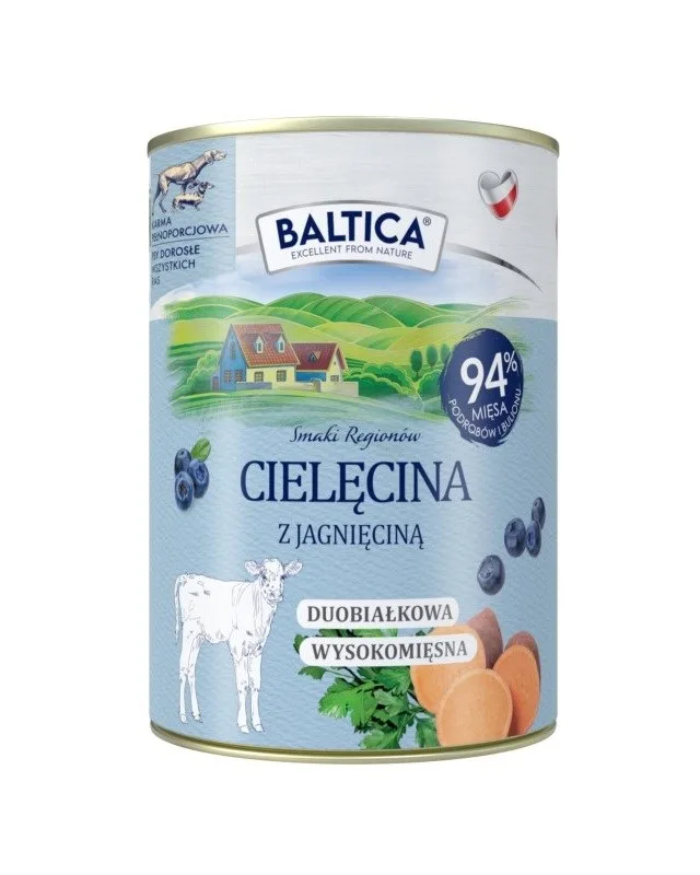 BALTICA Smaki RegionóW Veal With Lamb - Wet Dog Food - 400g
