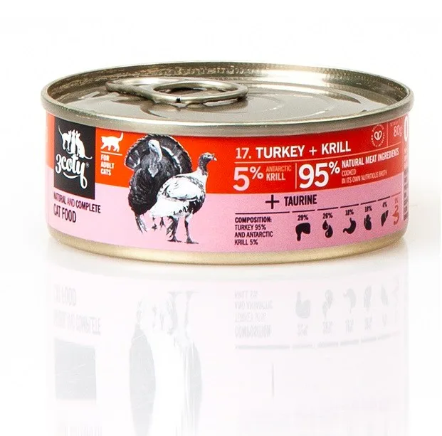 COTY Turkey With Krill - Wet Cat Food - 80g 3