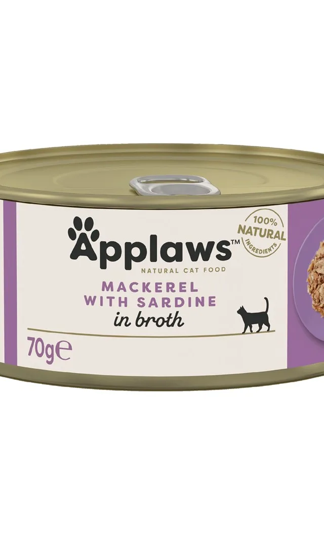 APPLAWS Mackerel With Sardine In Broth - Wet Cat Food - 70g