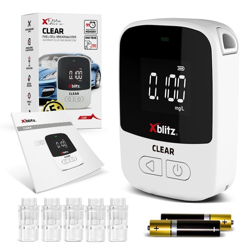 XBLITZ CLEAR Electrochemical Breathalyzer