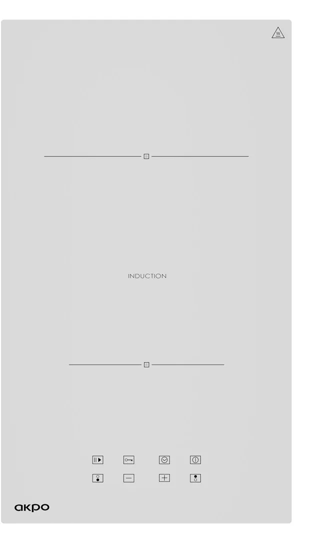 AKPO PIA 6802 WHITE Induction Cooktop - 2 Fields