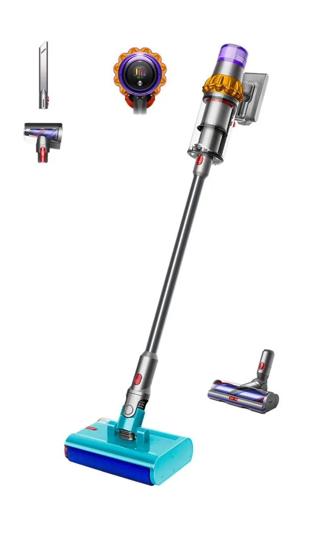 Dyson V15s Detect Submarine 2-in-1 stick vacuum Battery Dry&wet Bagless 0.77 L Nickel, Yellow