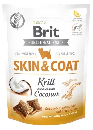 BRIT Functional Snack Skin Coat Krill - Dog Treat - 150g