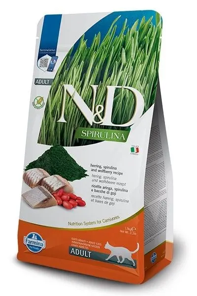 FARMINA N D Spirulina Herring - Dry Cat Food - 1.5 Kg