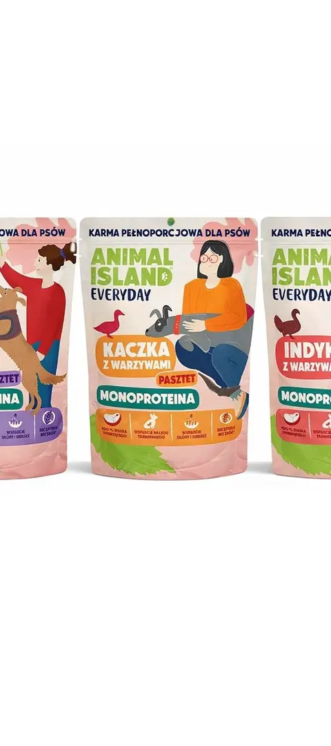 ANIMAL ISLAND Everyday Monoprotein Veal/Duck - Wet Dog Food - 9x300g