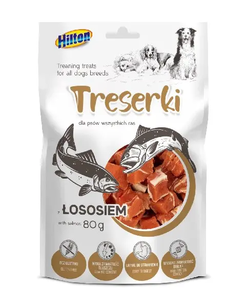 HILTON Treats With Salmon - Dog Treat - 80g