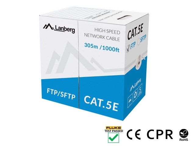 Lanberg LCU6-11CU-0305-S networking cable Grey 305 m Cat6 U/UTP (UTP)