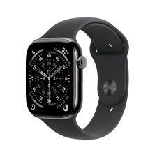 Apple Watch Series 11Â GPS Cellular 46mmÂ Slate Titanium Case With Black Sport Band - M/L