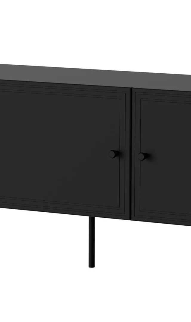 RTV 3D Cabinet PALAZZO BIS 151x40x60 Black Matt