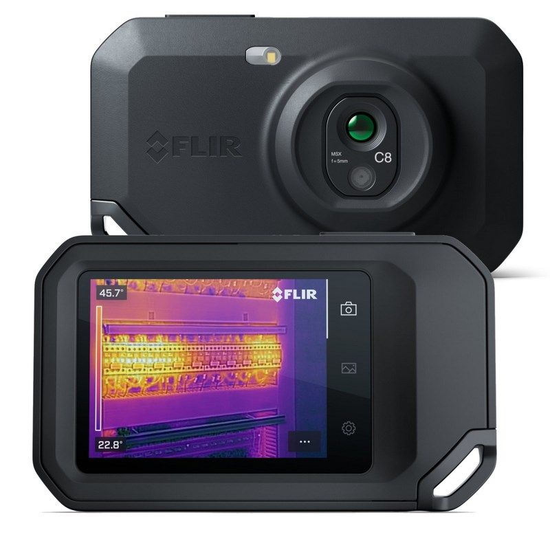 FLIR One C8 Thermal Imaging Camera Black 320 X 240 Pixels Built-In Display LCD