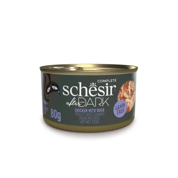 SCHESIR After Dark Chicken Fillet With Duck In Broth - Wet Cat Food - 80g