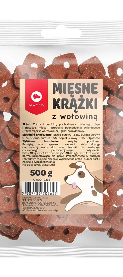 MACED Meat Discs With Beef For Dog 500 G