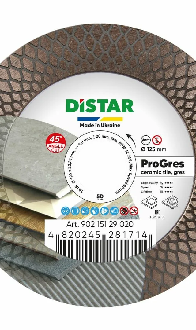 DISTAR PRO GRES DIAMOND BLADE 125 x 1,9 x 8/20 x 22,23mm
