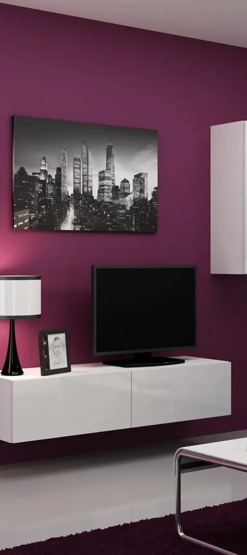 Cama Living Room Cabinet Set VIGO 7 White/White Gloss
