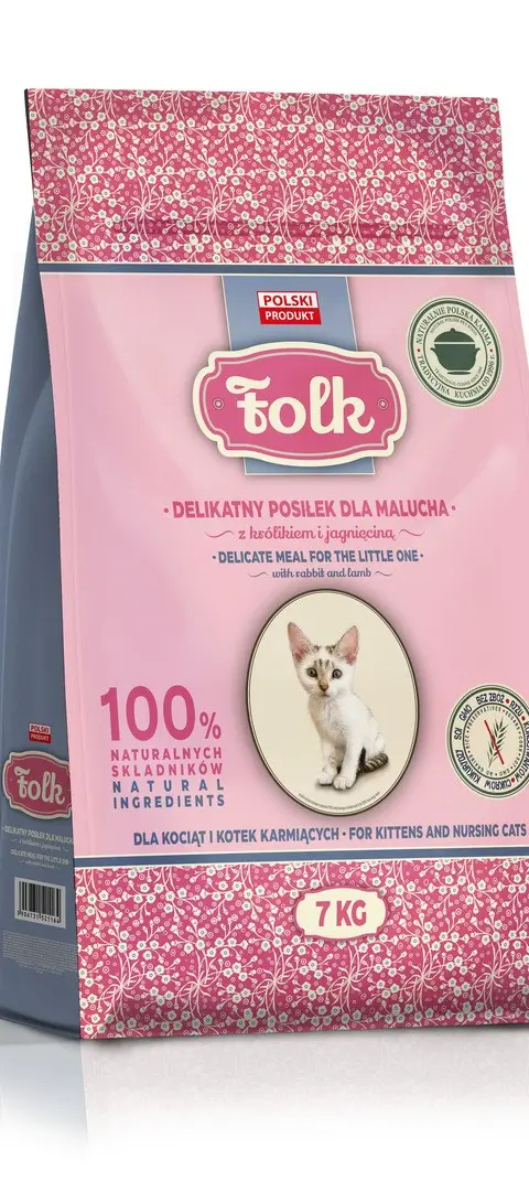 FOLK Gentle Meal For Kittens With Rabbit And Lamb - Dry Cat Food - 7kg
