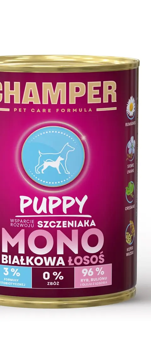 CHAMPER Puppy Monoprotein Salmon - Wet Dog Food - 400g