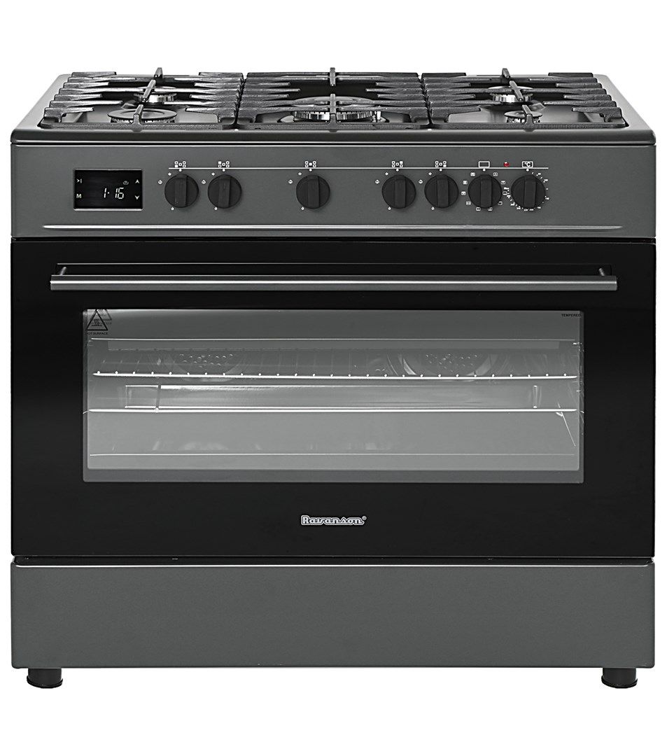 Ravanson KWGE-K90 Cheff Modern Black Gas And Electric Cooker (Black)