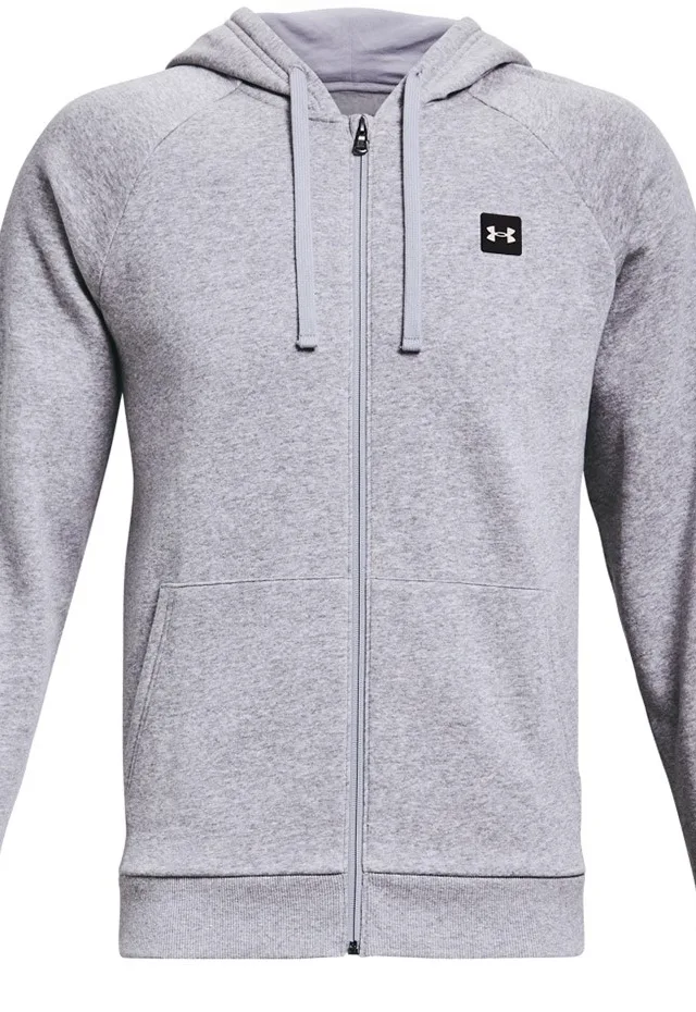 Under Armour Men's Rival Fleece FZ Hoodie Light Grey 1357111 011
