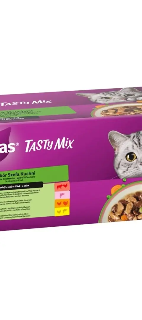 WHISKAS Tasty Mix Chef’S Selection In Sauce – Wet Cat Food – 40x85g