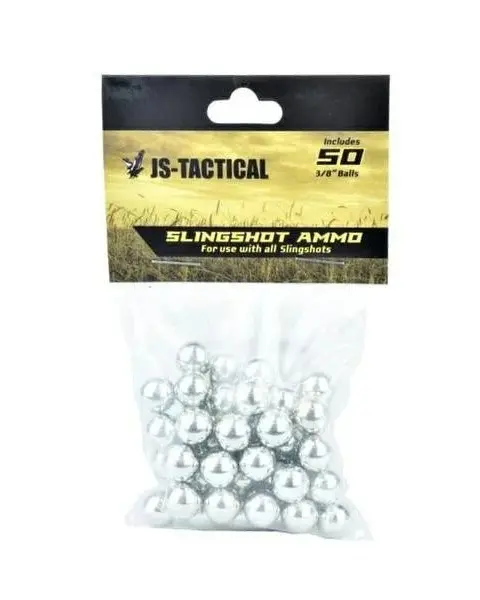 JS Tactical Steel Slingshot Balls 9.5 Mm - 50 Pieces