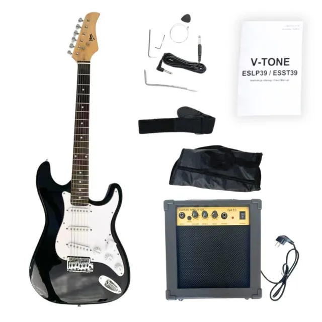 Electric Guitar V-TONE ESST39 BK 4/4 Stratocaster